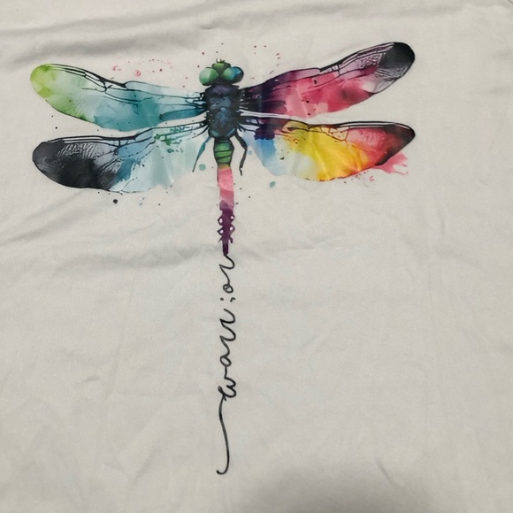 Watercolor Dragonfly 'Warrior' Tank Top, Sleeveless, Women's - Picture 2 of 4